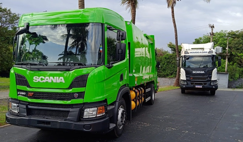 Ônibus da Scania movido a gás