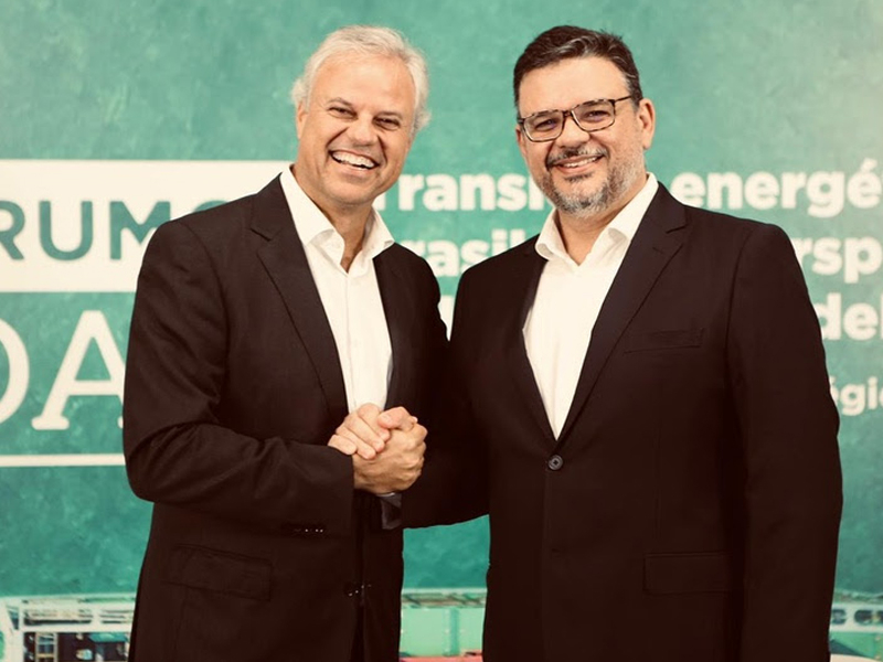 Rogério Zampronha, CEO da Prumo Logística, e André Salgado, CEO da EDF Renewables do Brasil (Foto: Divulgação)